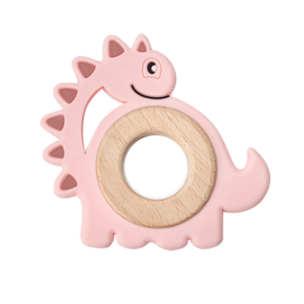 Dinosaur & Wooden  – Silicone Teething Ring