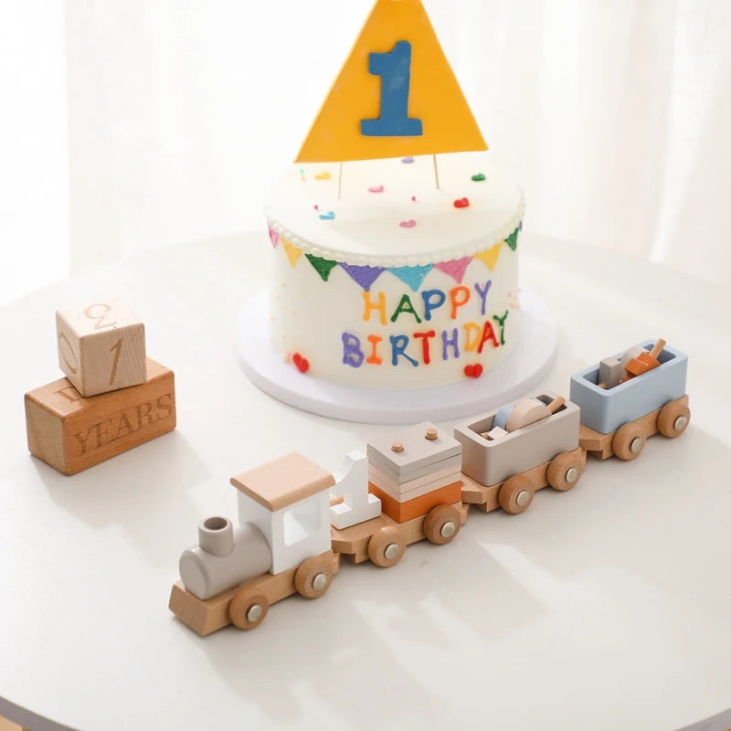 Wooden Number Train – Montessori Toy