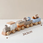 Wooden Number Train – Montessori Toy