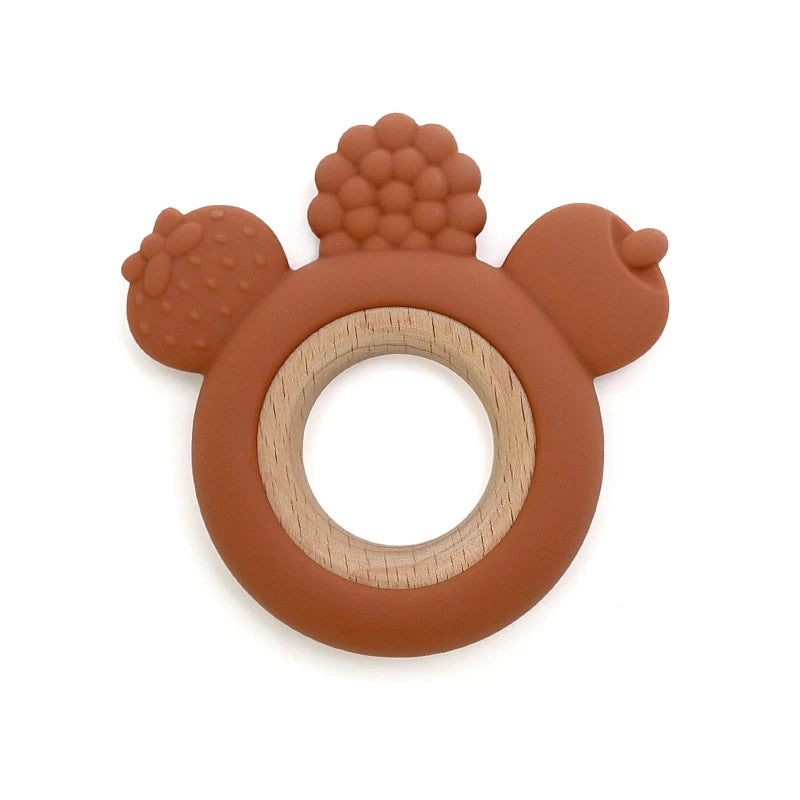 Fruit & Wooden  – Silicone Teether Ring