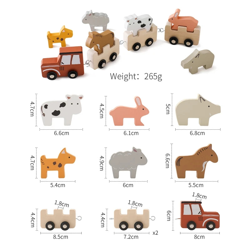 Wooden Number Train – Montessori Toy